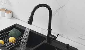 matte black finish pull down kitchen faucet - K993 01 31 2